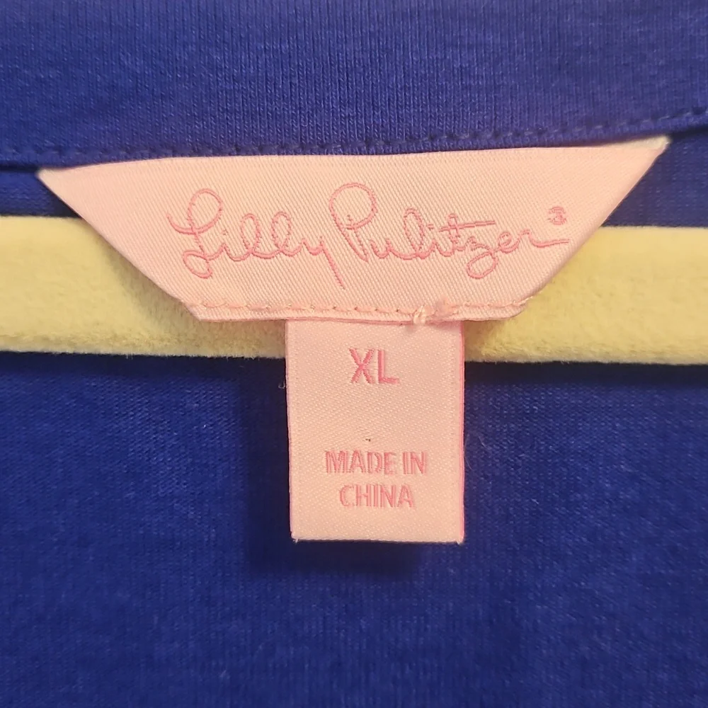 Lilly Pulitzer Flounce Sleeves Twilight Blue Dress